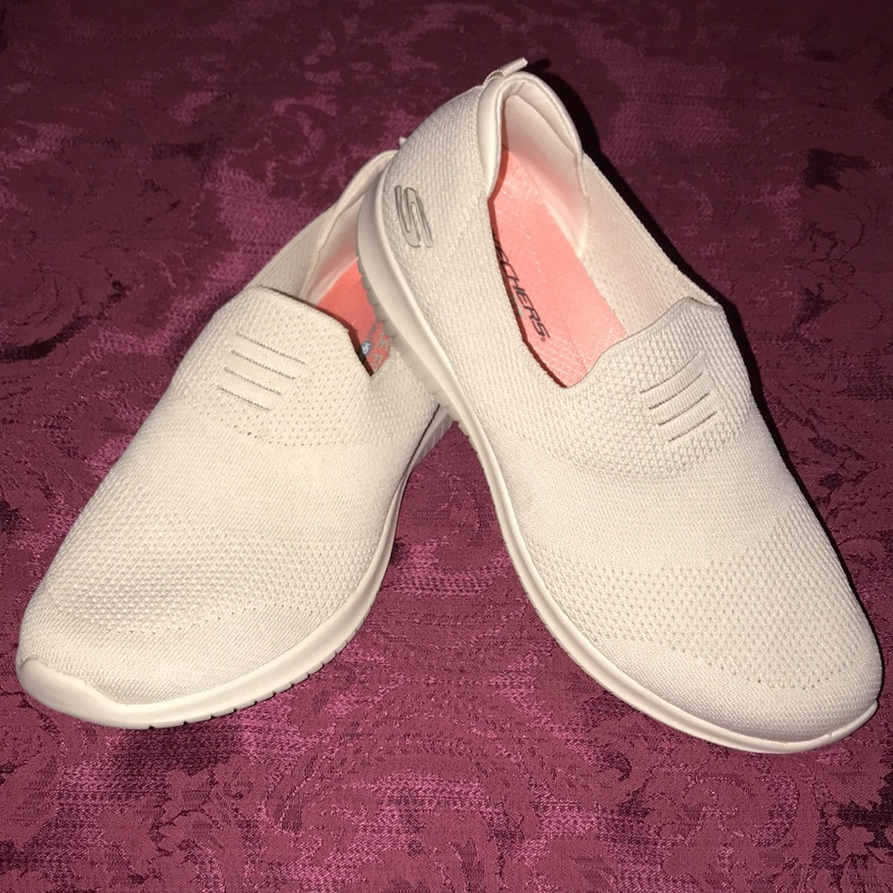 Skechers Ultra Flex Flat Washable Knit Slip-On Shoes - Harmonious